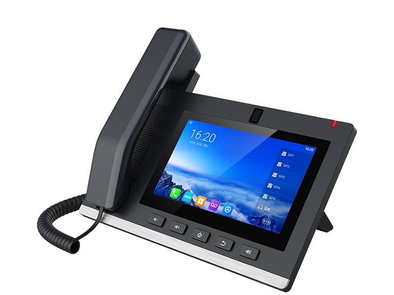 J308P可视网络视频IP电话机7寸触摸屏